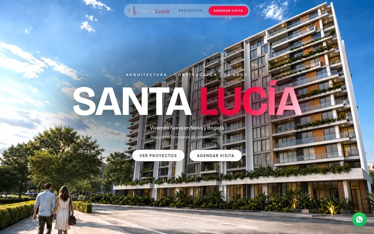 Web de constructora en Neiva y Bogotá hecha por ITERIA